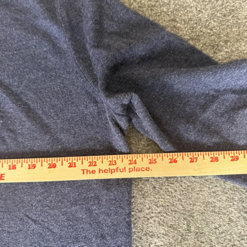 Banana Republic Mens Merino Wool Blend‎ 1/4 Snap Zip Sweater Navy Blue Large